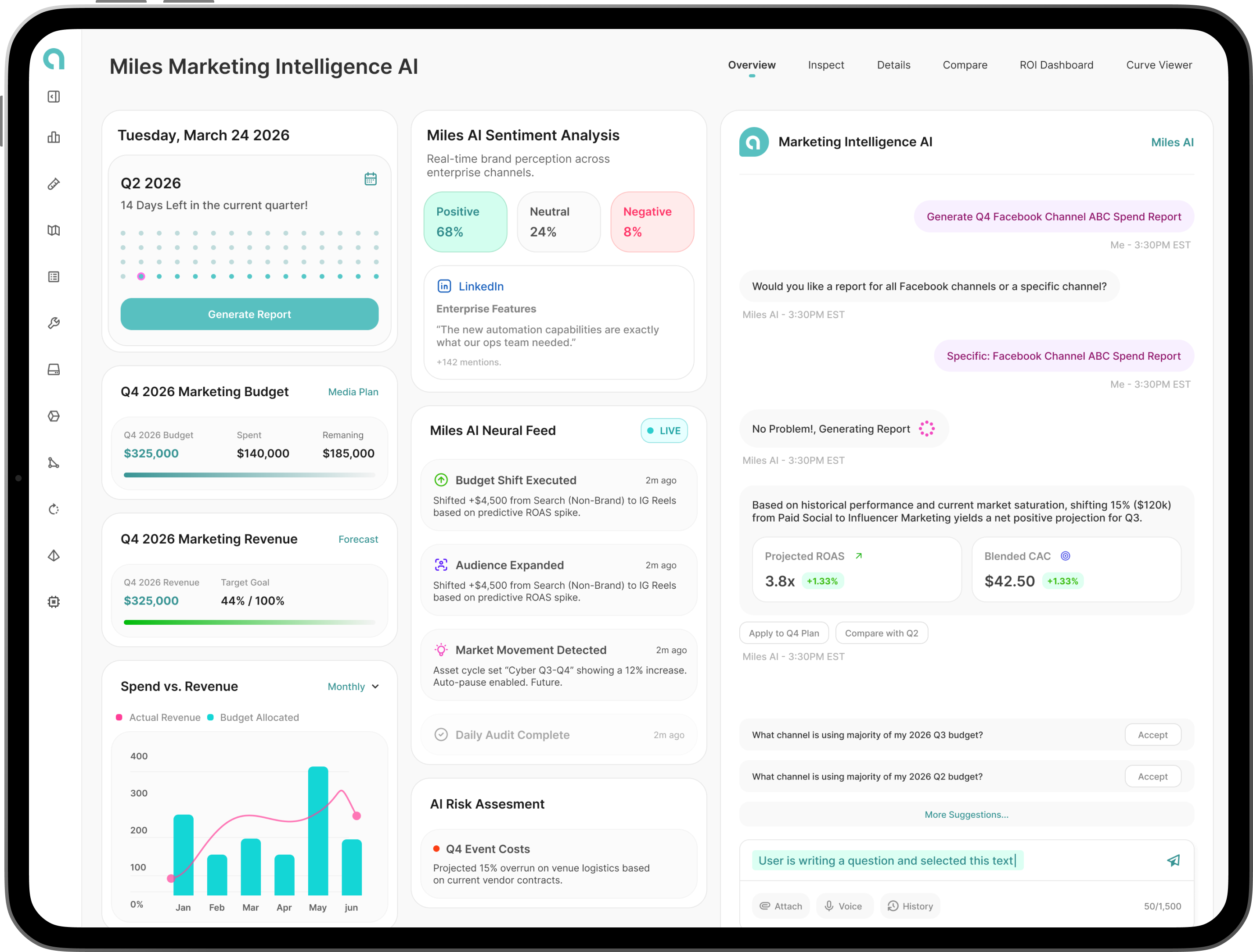 Liftlab Forecasting desktop dashboard